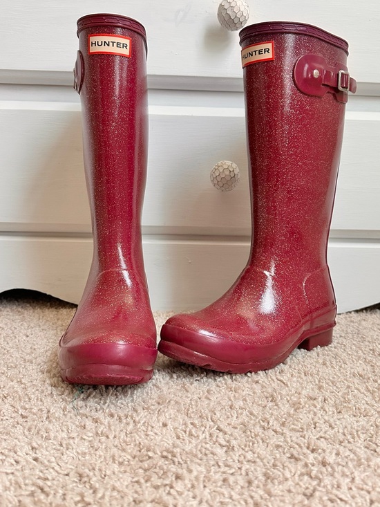 Hunter Shoes - Hunter Original Tall Glitter Rain Boots Purple US 6 EU 37